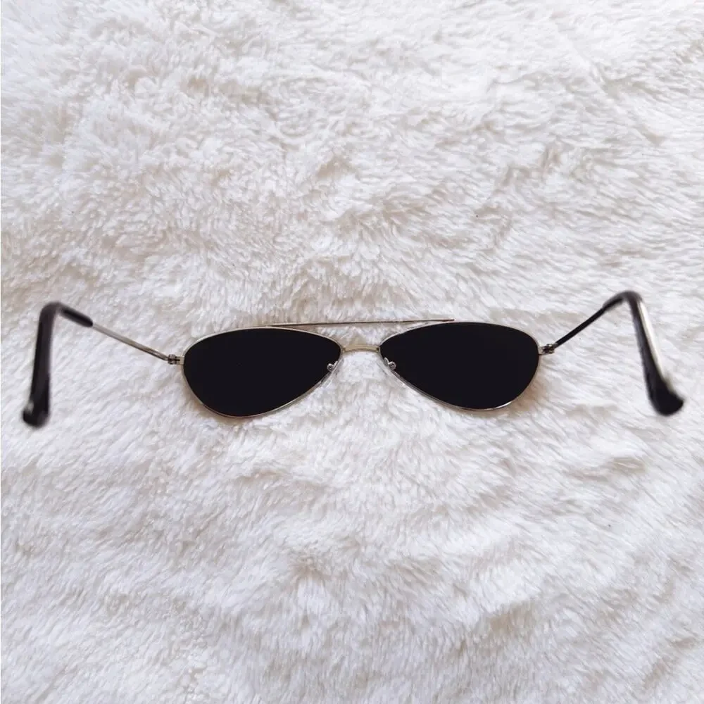 Carl Black w/ Silver Rims Aviator Sunglasses